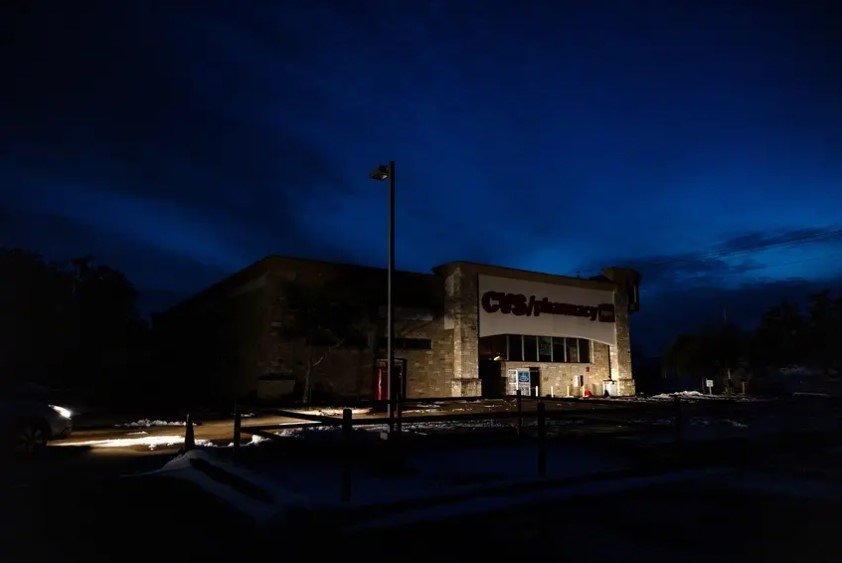 A CVS Pharmacy in South Austin is lit only by the lights of a parked car. Fifteen directors serve on the ERCOT board, including the four unaffiliated directors, whose resignations will be effective at the end of the meeting Wednesday.